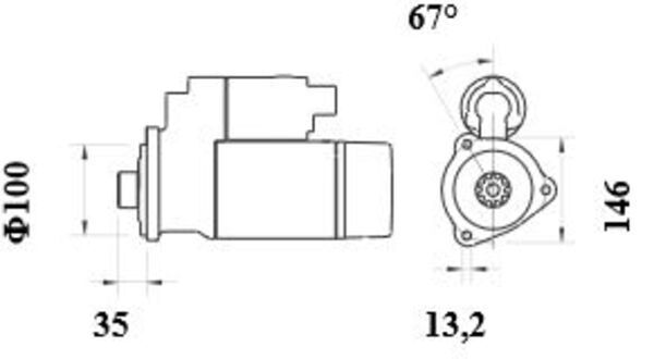 Starteris MAHLE MS 1002