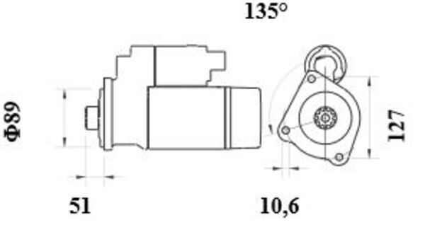 Starteris MAHLE MS 1005