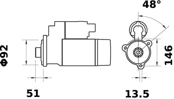 Starteris MAHLE MS 101