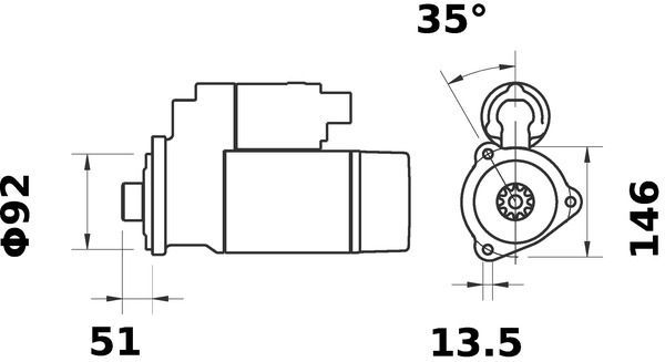 Starteris MAHLE MS 103