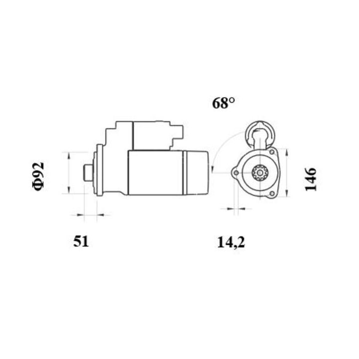 Starteris MAHLE MS 1032