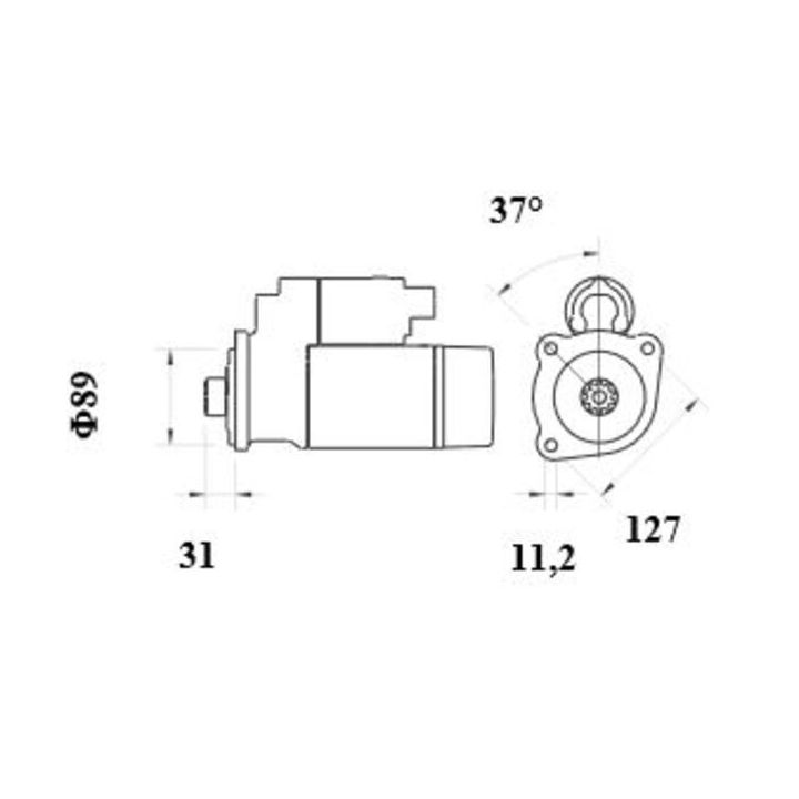 Starteris MAHLE MS 1034