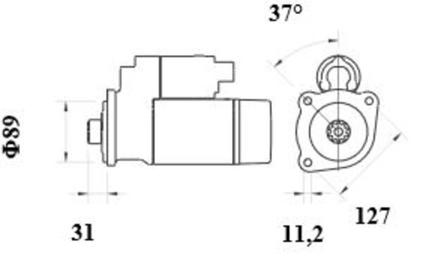 Starteris MAHLE MS 1034