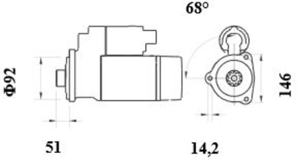 Starteris MAHLE MS 1038