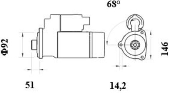 Starteris MAHLE MS 1039