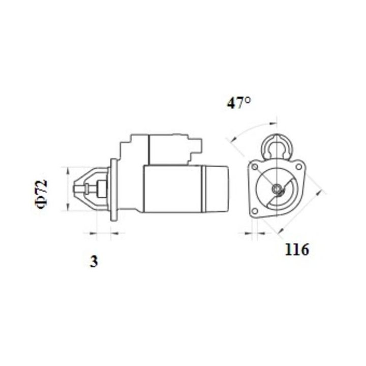 Starteris MAHLE MS 1078