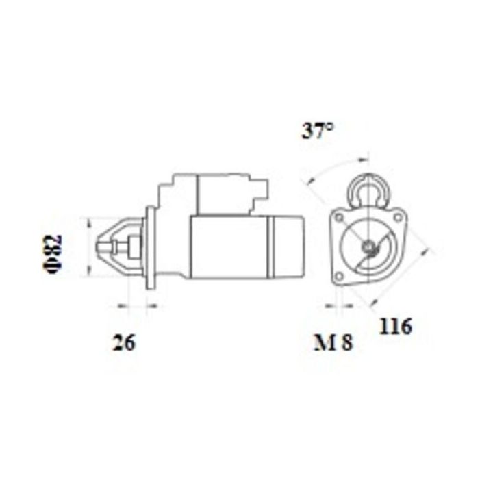 Starteris MAHLE MS 1084