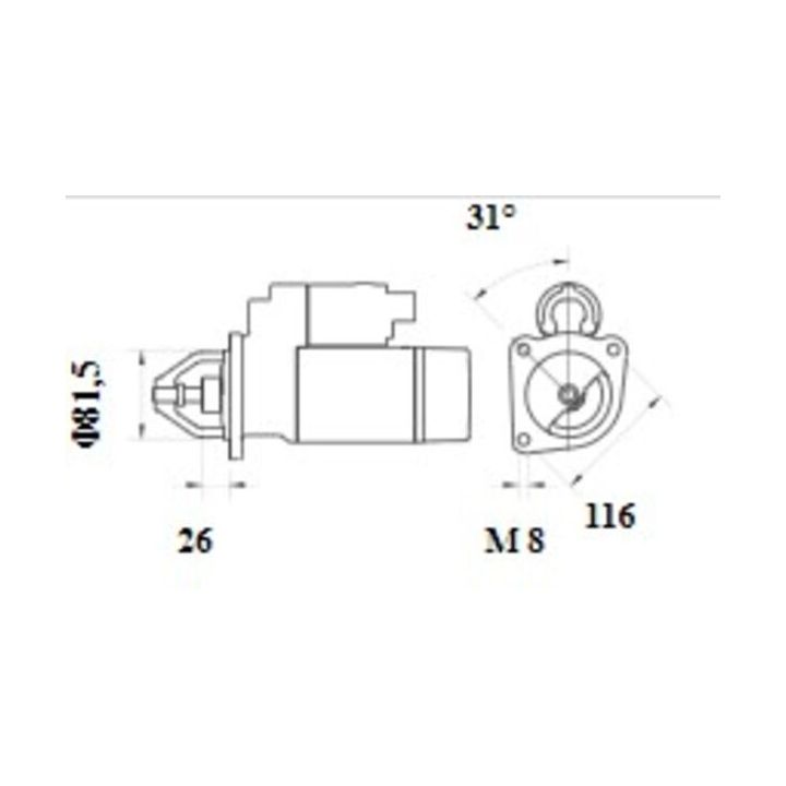 Starteris MAHLE MS 1086