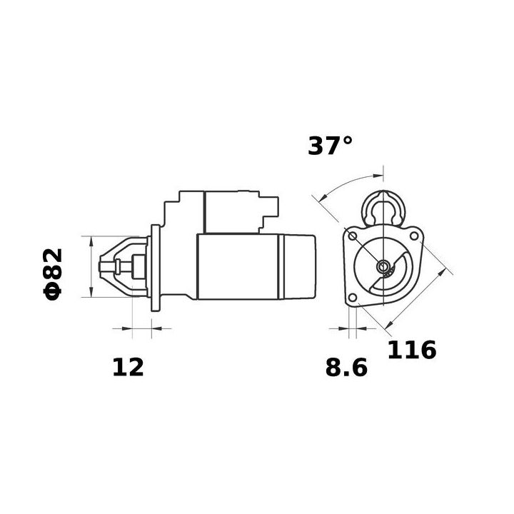 Starteris MAHLE MS 373