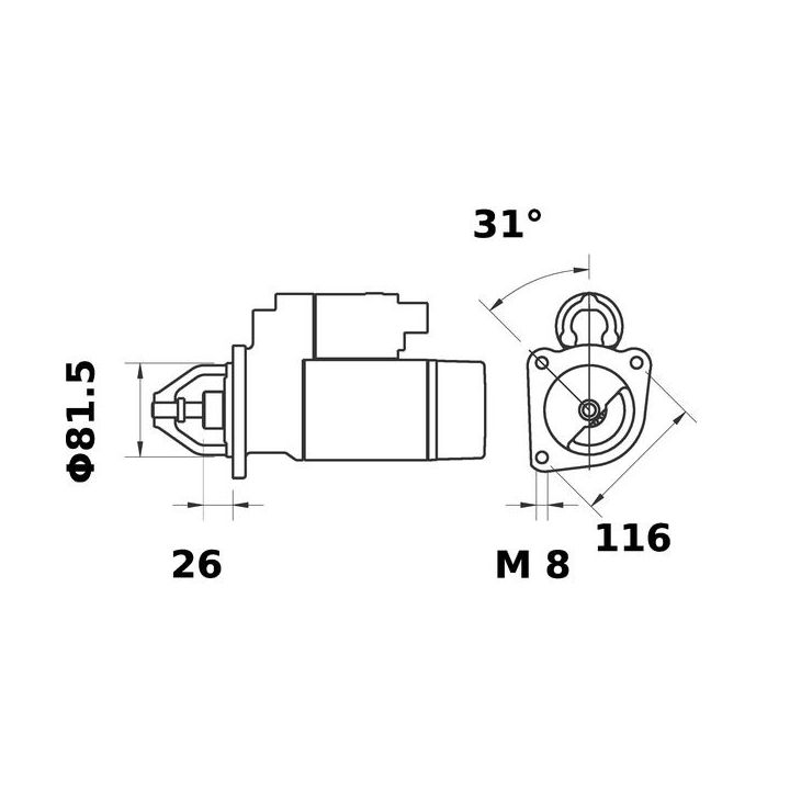 Starteris MAHLE MS 454