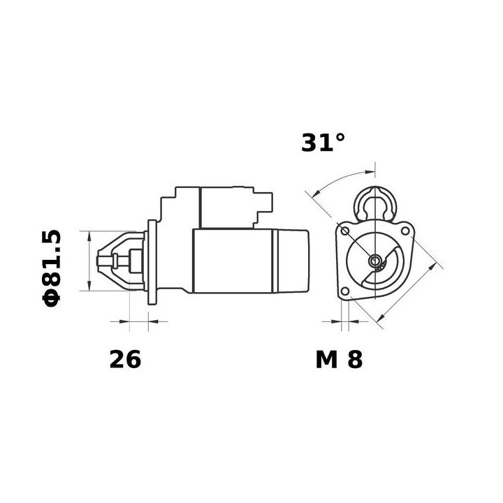 Starteris MAHLE MS 666