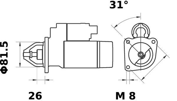 Starteris MAHLE MS 666