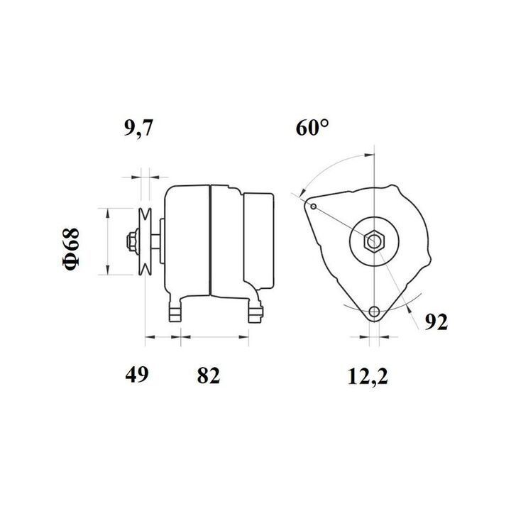 Kintamosios srovės generatorius MAHLE MG 1062