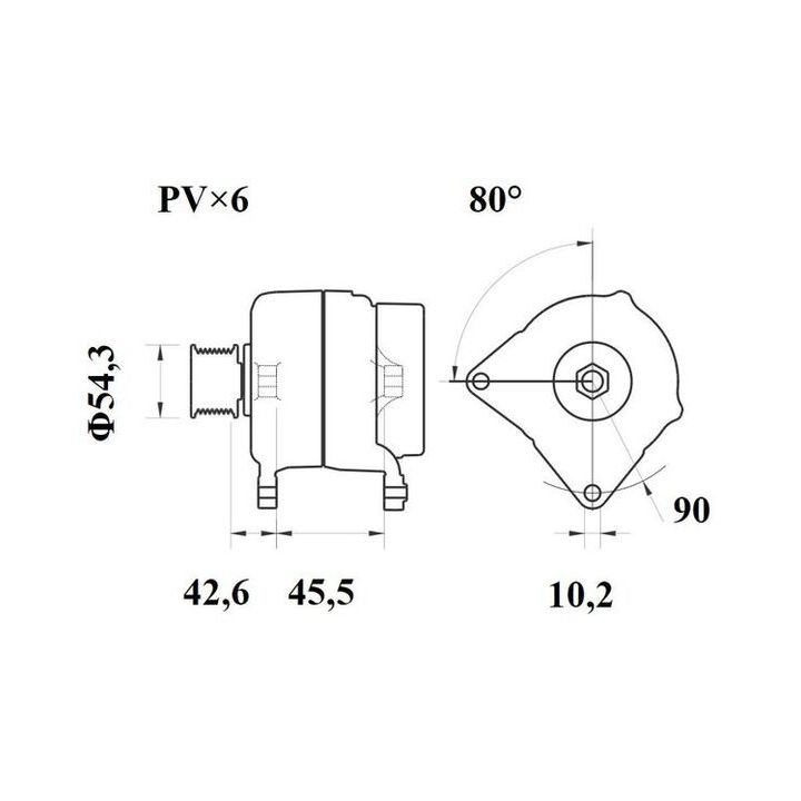 Kintamosios srovės generatorius MAHLE MG 1066