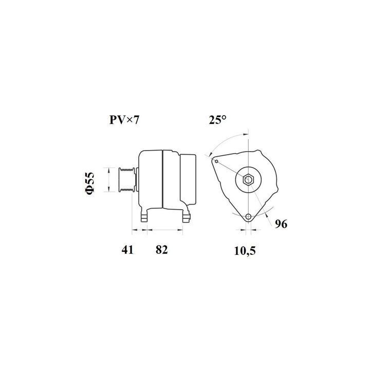 Kintamosios srovės generatorius MAHLE MG 1067