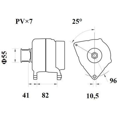 Kintamosios srovės generatorius MAHLE MG 1067