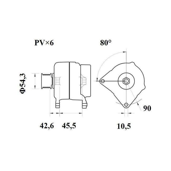 Kintamosios srovės generatorius MAHLE MG 1068