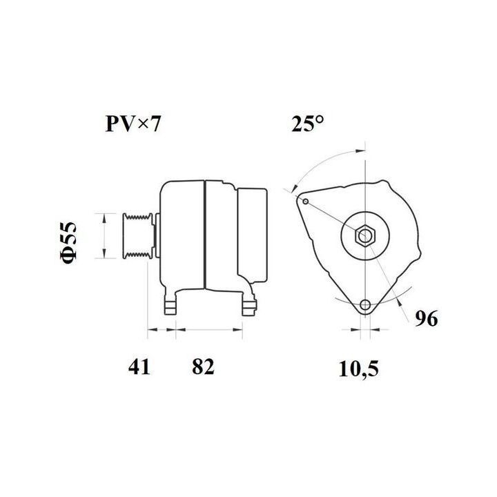 Kintamosios srovės generatorius MAHLE MG 1069