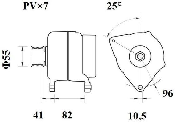 Kintamosios srovės generatorius MAHLE MG 1069