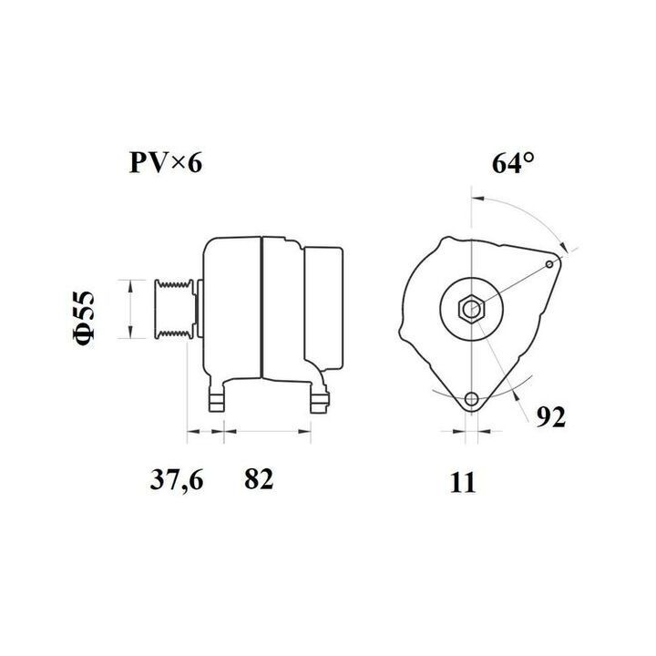 Kintamosios srovės generatorius MAHLE MG 1070