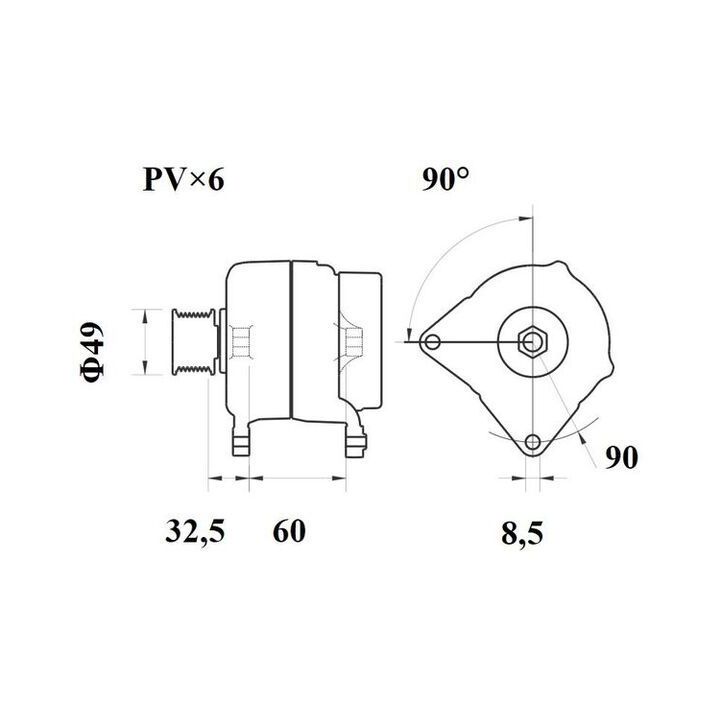 Kintamosios srovės generatorius MAHLE MG 1072