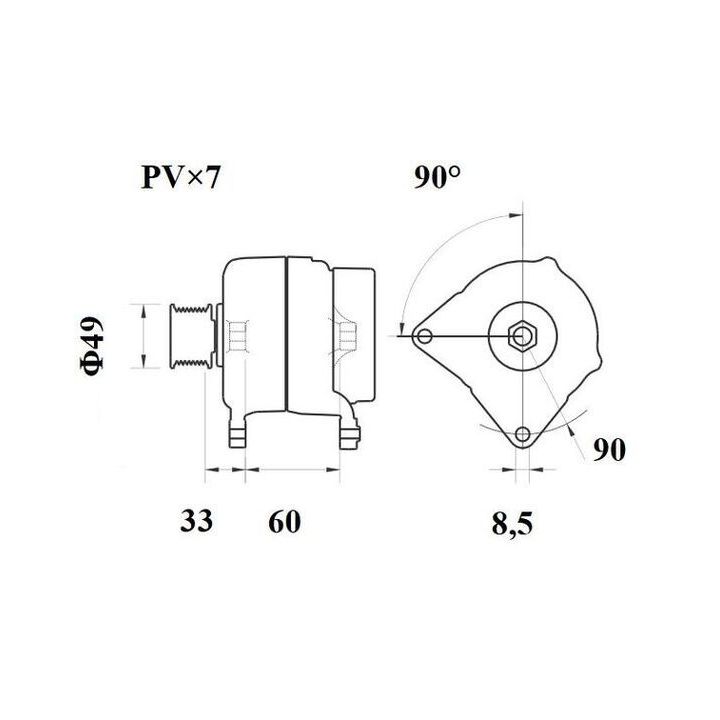 Kintamosios srovės generatorius MAHLE MG 1074