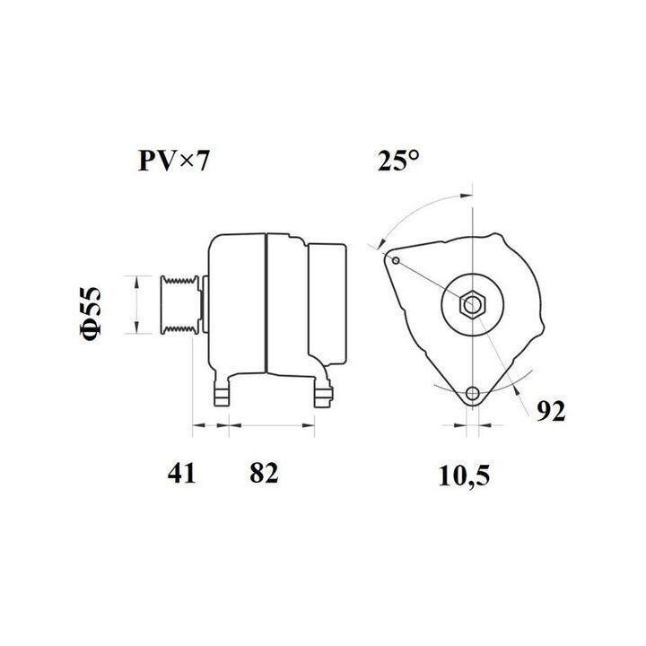 Kintamosios srovės generatorius MAHLE MG 1076