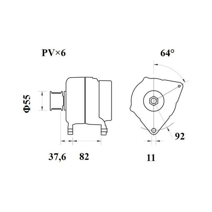 Kintamosios srovės generatorius MAHLE MG 1077