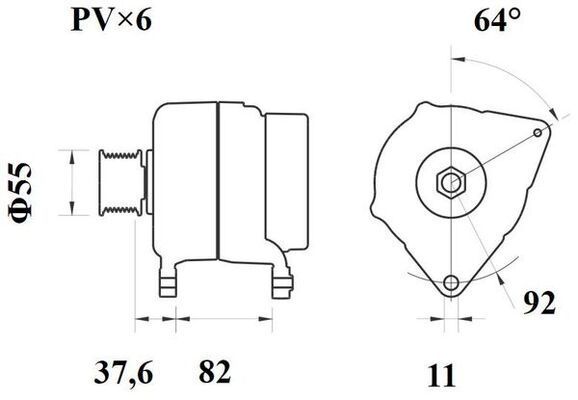 Kintamosios srovės generatorius MAHLE MG 1077