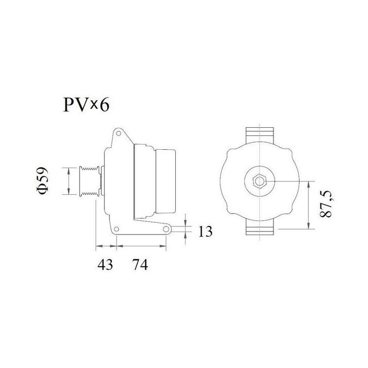 Kintamosios srovės generatorius MAHLE MG 1087