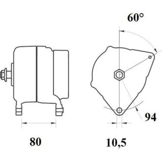 Kintamosios srovės generatorius MAHLE MG 1091