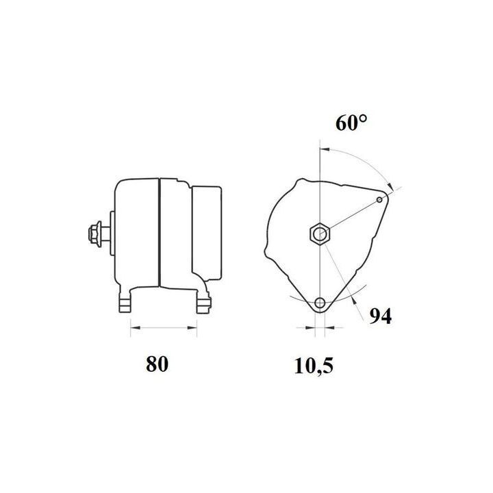 Kintamosios srovės generatorius MAHLE MG 1091