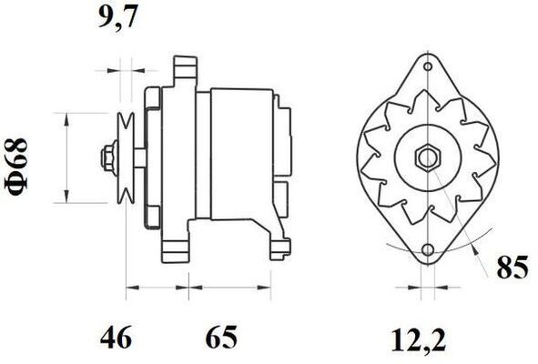 Kintamosios srovės generatorius MAHLE MG 127