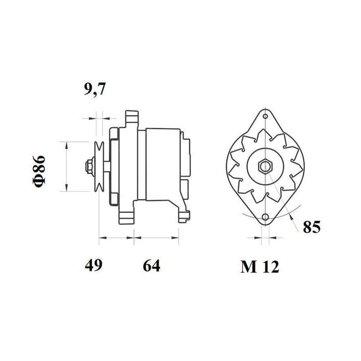 Kintamosios srovės generatorius MAHLE MG 151