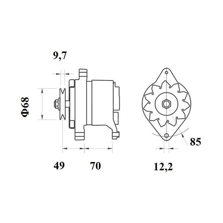 Kintamosios srovės generatorius MAHLE MG 156
