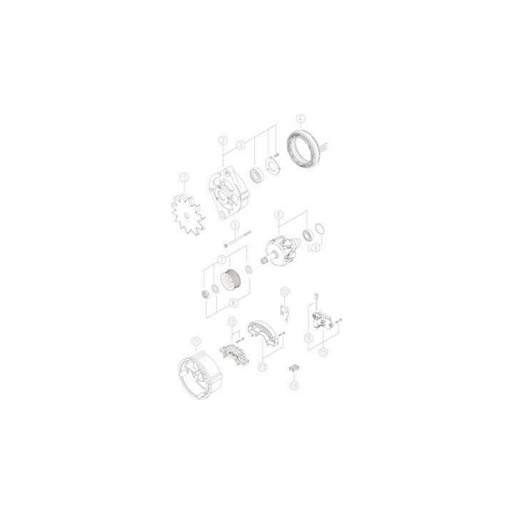 Kintamosios srovės generatorius MAHLE MG 156