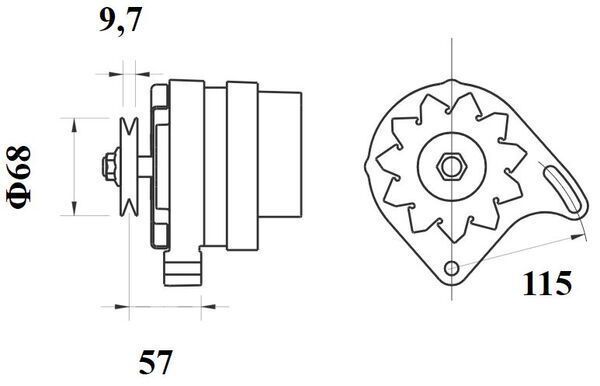 Kintamosios srovės generatorius MAHLE MG 205