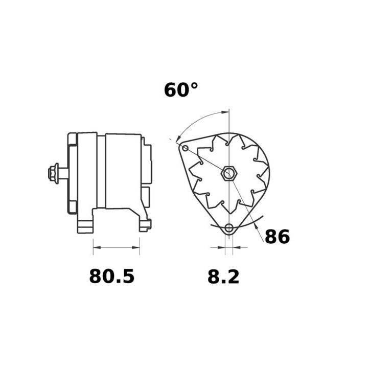 Kintamosios srovės generatorius MAHLE MG 212