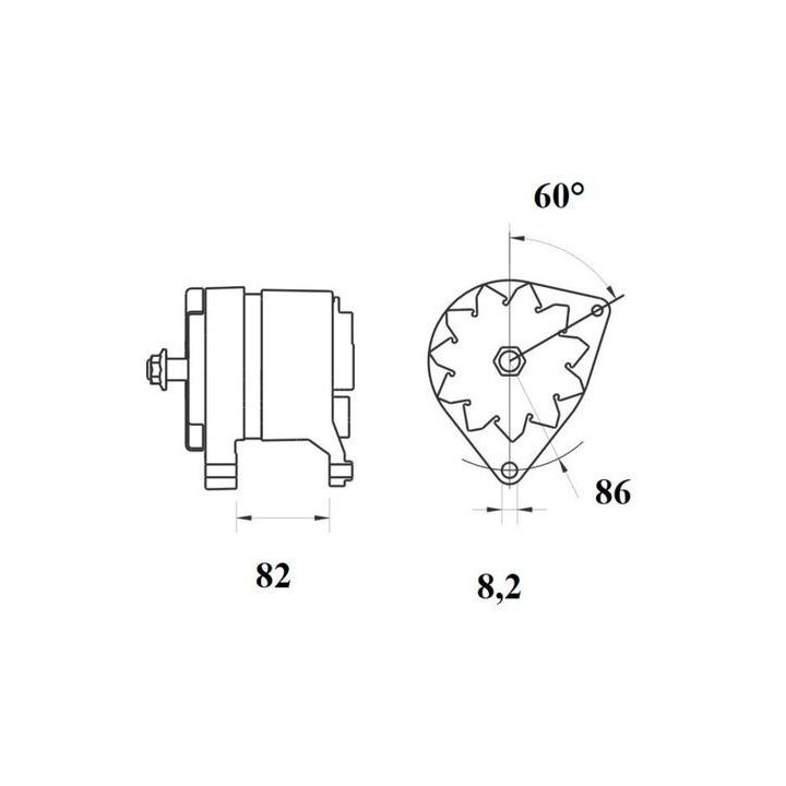 Kintamosios srovės generatorius MAHLE MG 216