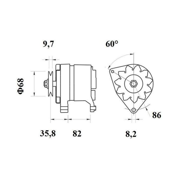 Kintamosios srovės generatorius MAHLE MG 239