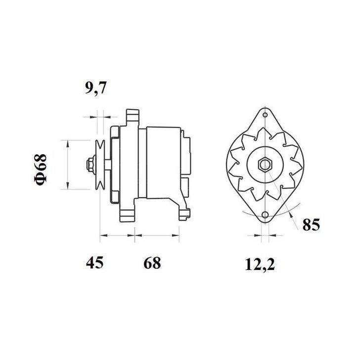 Kintamosios srovės generatorius MAHLE MG 258
