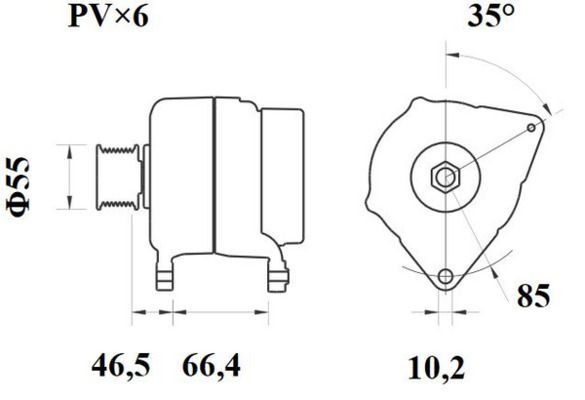 Kintamosios srovės generatorius MAHLE MG 328
