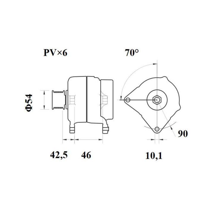 Kintamosios srovės generatorius MAHLE MG 356