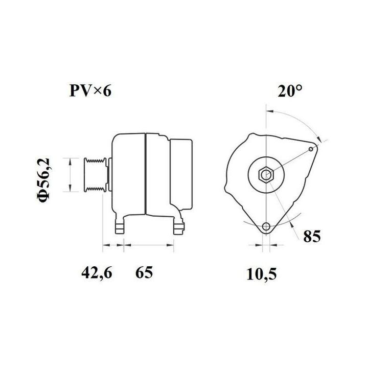 Kintamosios srovės generatorius MAHLE MG 387
