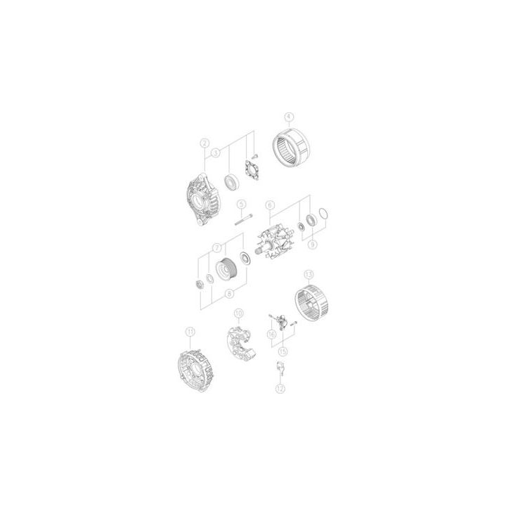 Kintamosios srovės generatorius MAHLE MG 418