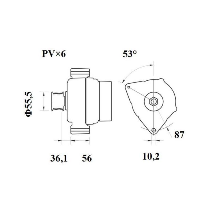 Kintamosios srovės generatorius MAHLE MG 418