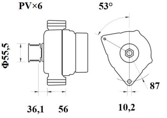 Kintamosios srovės generatorius MAHLE MG 418