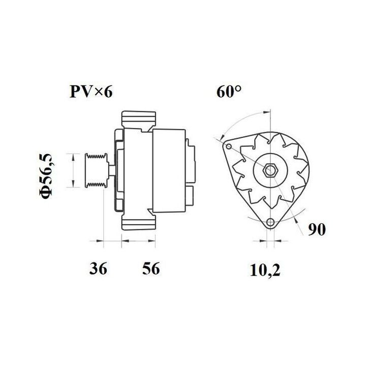 Kintamosios srovės generatorius MAHLE MG 456