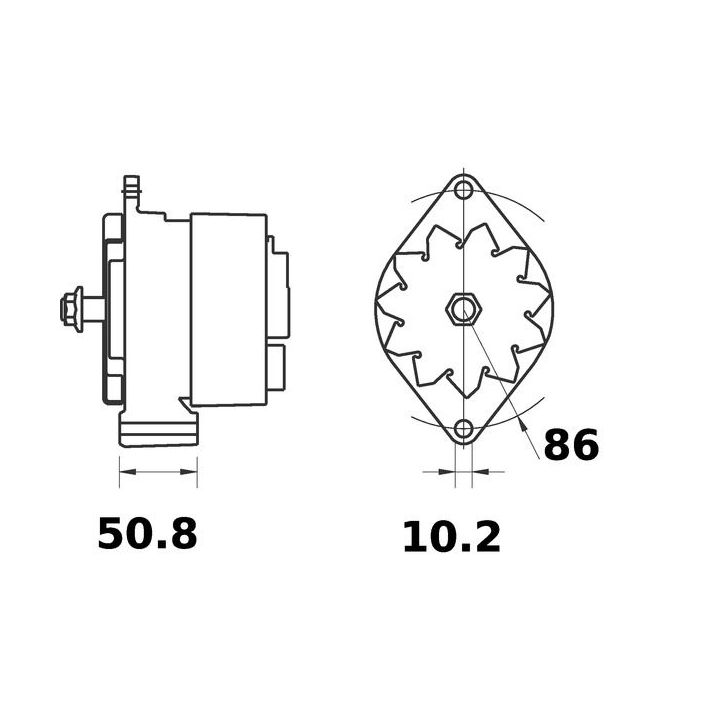 Kintamosios srovės generatorius MAHLE MG 477