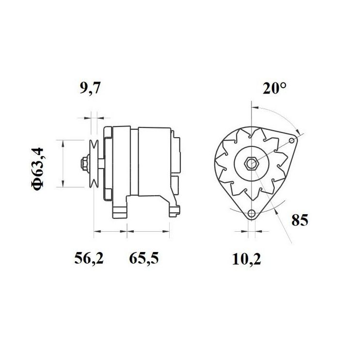 Kintamosios srovės generatorius MAHLE MG 514